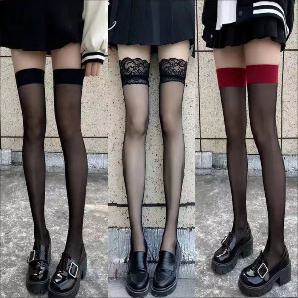 3 PAIR thigh high stockings
